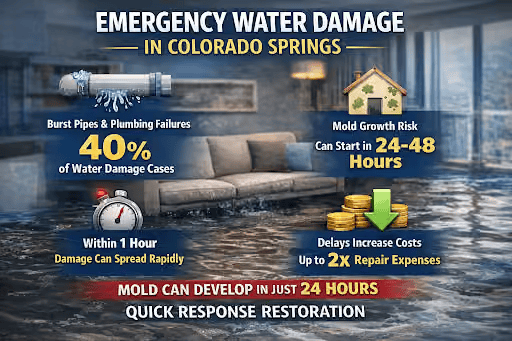 Emergency Water Damage Restoration in Colorado Springs: